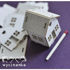 Tekturka Wycinanka 3D Domki Mini, 3szt